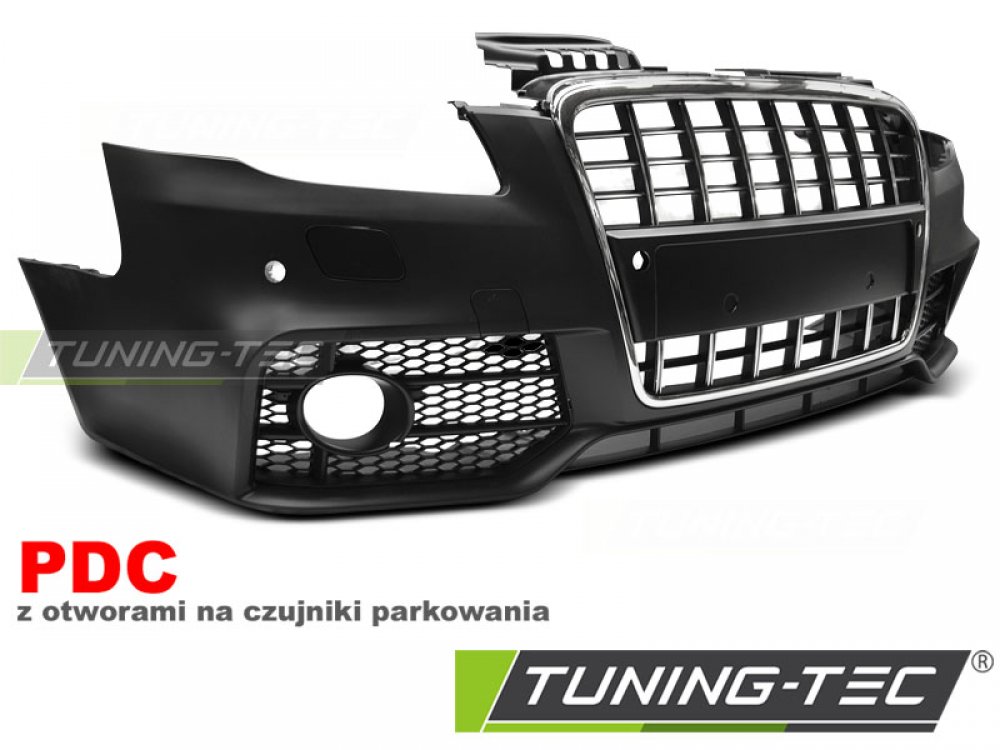 Бампер передний в стиле S-Line Black Chrome от Tuning-Tec на Audi A4 B7