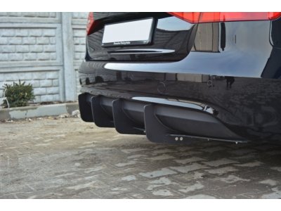 Накладка сплиттер на задний бампер от Maxton Design для Audi A4 B8 Avant рестайл
