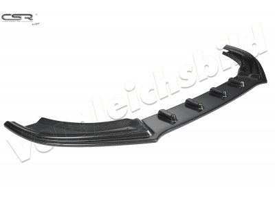 Накладка сплиттер на передний бампер Carbon Look от CSR для Audi A4 B8 рестайл