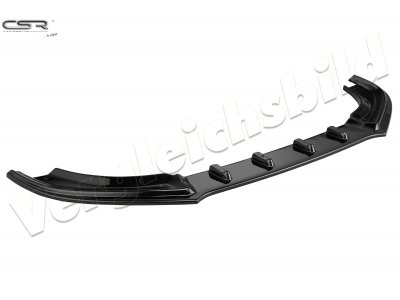Накладка сплиттер на передний бампер Glossy Black от CSR для Audi A4 B8 рестайл