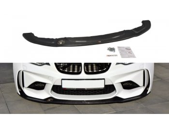 Накладка сплиттер карбон на передний бампер от Maxton Design на BMW M2 F87