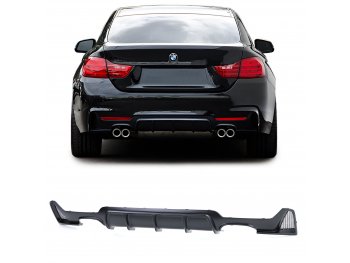 Диффузор заднего бампера под 2 выхлоп в стиле M-Performance для BMW 4 F32 / F36