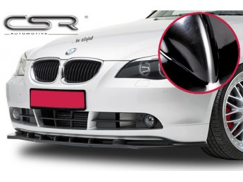 Накладка сплиттер на передний бампер чёрный глянец от CSR Automotive для BMW 5 E60 / E61