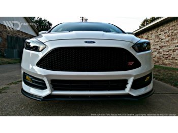 Накладка на передний бампер от Maxton Design на Ford Focus III ST рестайл