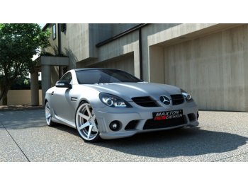 Бампер передний AMG W204 Look от Maxton Design на Mercedes SLK класс R171