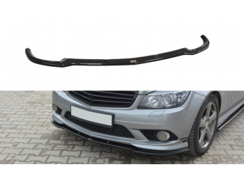 Накладка на передний бампер Var2 MAXTON Design для Mercedes C класс W204 AMG-Line