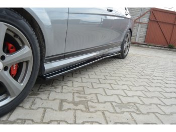 Накладки на пороги MAXTON Design для Mercedes C класс W204 AMG-Line