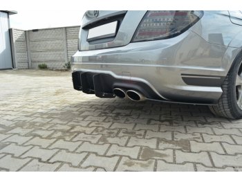 Накладки на задний бампер Var2 MAXTON Design для Mercedes C класс W204 AMG-Line