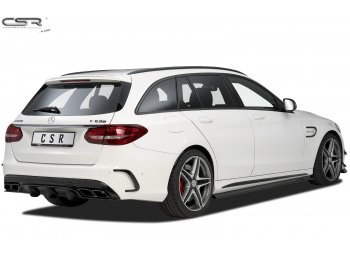 Диффузор заднего бампера от CSR на Mercedes C класс W205 AMG