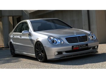 Накладка на передний бампер от Maxton Design для Mercedes C класс W203