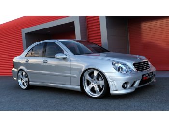 Бампер передний от Maxton Design в стиле AMG C63 для Mercedes C класс W203