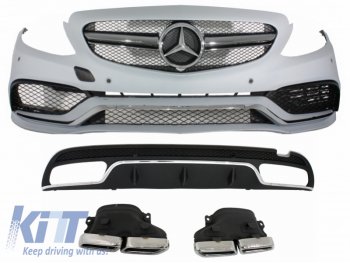 Комплект обвеса в стиле AMG C63 от KITT на Mercedes C класс W205