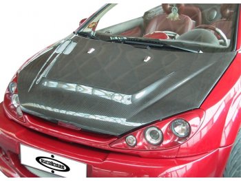 Капот карбоновый от Eurolineas на Peugeot 206