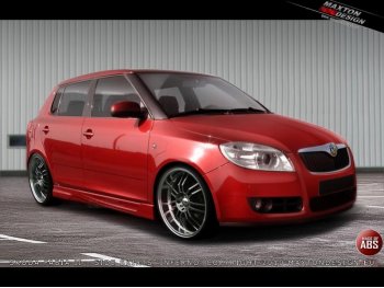 Накладки на пороги Inferno от Maxton Design на Skoda Fabia II