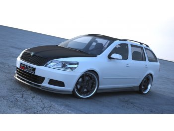 Накладка на передний бампер от Maxton Design на Skoda Octavia II рестайл