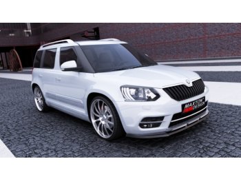 Накладка на передний бампер от Maxton Design на Skoda Yeti рестайл