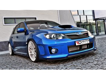 Накладка сплиттер на передний бампер от Maxton Design для Subaru Impreza III WRX STI рестайл
