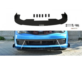 Накладка сплиттер на передний бампер V3 от Maxton Design для Subaru Impreza III WRX STI