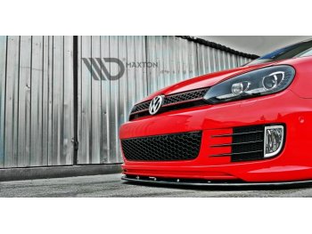Накладка сплиттер на передний бампер от Maxton Design на VW Golf VI GTI 35TH