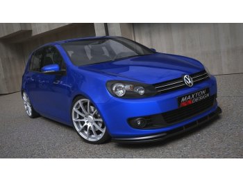 Накладка на передний бампер от Maxton Design на VW Golf VI
