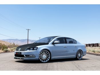 Накладка сплиттер на передний бампер от Maxton Design на VW Passat B7