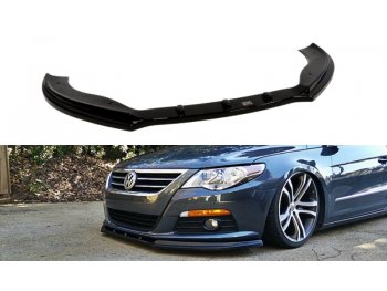 Накладка сплиттер на передний бампер от Maxton Design на VW Passat CC