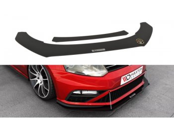 Накладка сплиттер переднего бампера от Maxton Design на VW Polo V GTI