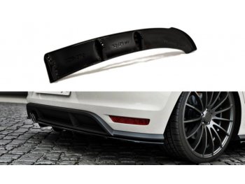 Накладка сплиттер на задний бампер Var2 от Maxton Design на VW Polo V GTI