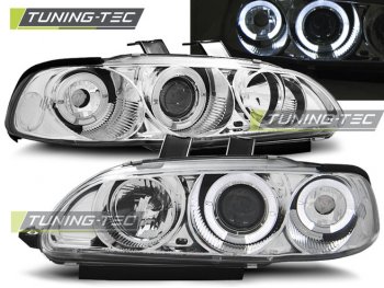 Фары передние Angel Eyes Chrome от Tuning-Tec для Honda Civic V 2D / 3D