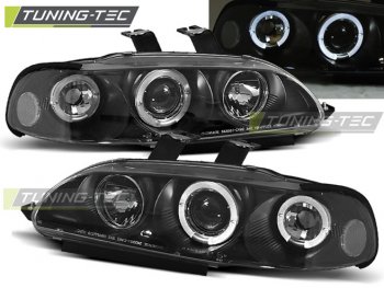 Фары передние Angel Eyes Black от Tuning-Tec для Honda Civic V 2D / 3D