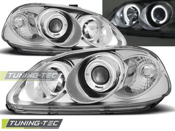 Фары передние Angel Eyes Chrome от Tuning-Tec для Honda Civic VI