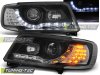 Передние фары Tuning-Tec Daylight чёрные для Audi 100 C4