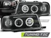 Передние фары Tuning-Tec Angel Eyes чёрные для Audi 80 B4
