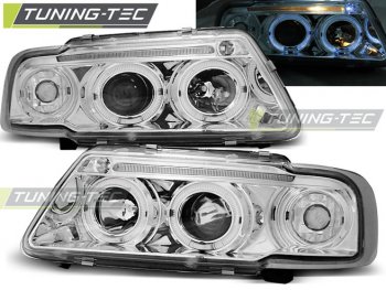 Фары передние Tuning-Tec с бровкой Chrome для Audi A3 8L