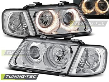 Фары передние Tuning-Tec Angel Eyes Chrome для Audi A3 8L