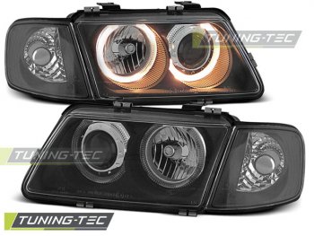 Фары передние Tuning-Tec Angel Eyes Black для Audi A3 8L