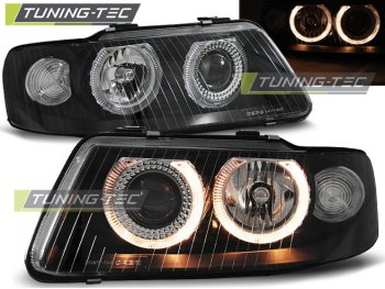Фары передние Tuning-Tec Angel Eyes Black для Audi A3 8L рестайл