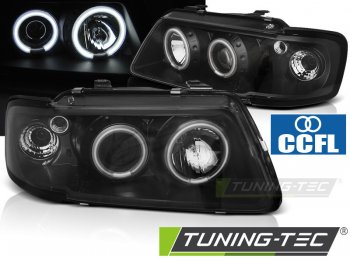 Фары передние Tuning-Tec CCFL Angel Eyes Black для Audi A3 8L