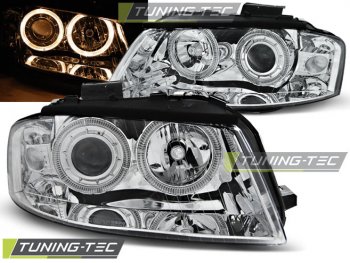 Фары передние Angel Eyes Chrome для Audi A3 8P