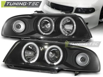 Фары передние Angel Eyes Black от Tuning-Tec для Audi A4 B5
