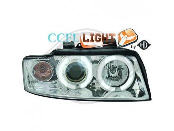 Фары передние CCFL Angel Eyes Chrome для Audi A4 B6