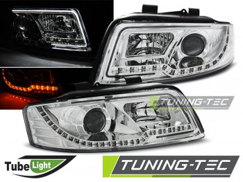 Фары передние Tube Light Evo Chrome для Audi A4 B6