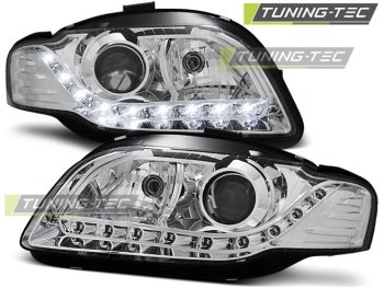 Фары передние Daylight Mono Chrome для Audi A4 B7