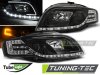 Фары передние Tube Light LED Black для Audi A4 B7