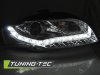 Фары передние Tube Light Full LED Black для Audi A4 B7