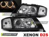 Фары передние Angel Eyes Black для Audi A6 C5 XENON