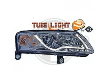 Фары передние HD Devil Eyes Chrome для Audi A6 C6 XENON