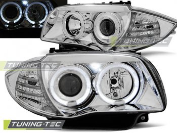 Фары передние Tuning-Tec Angel Eyes LED Chrome для BMW 1 E87 / E81