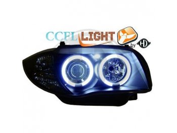 Передняя альтернативная оптика HD CCFL Angel Eyes Black для BMW 1 E87