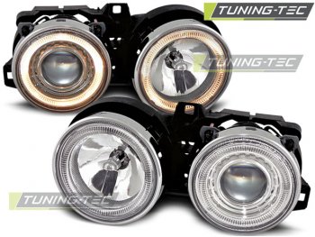 Фары передние Angel Eyes Chrome для BMW 3 E30